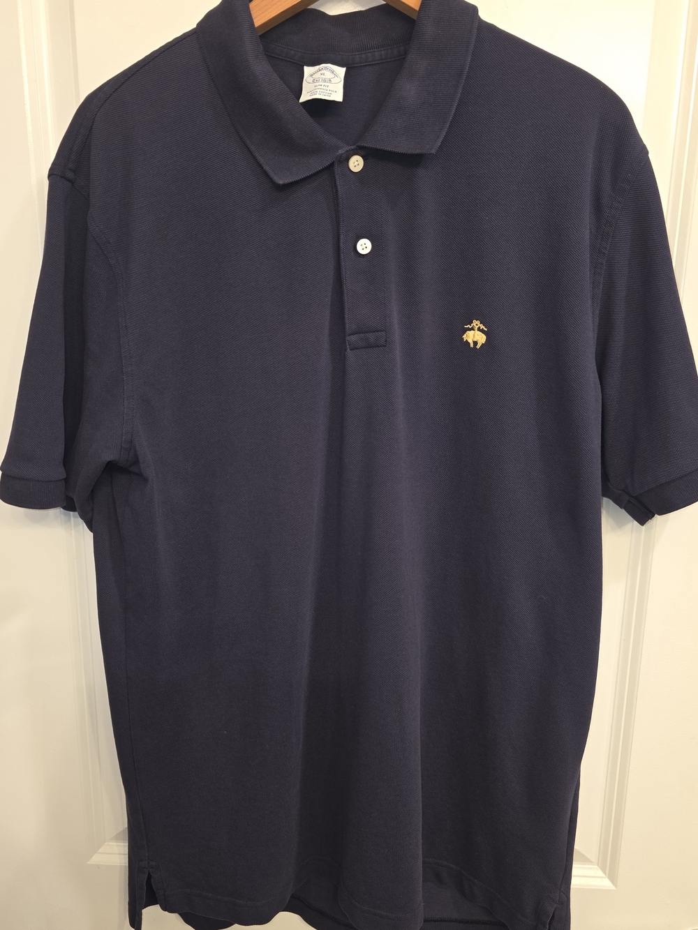 Brooks Brothers Men's Performance Polo Shirt Size XL Navy Blue Slim Fit